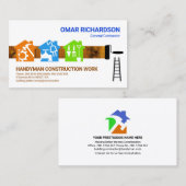 手作りカラフルツールのホーム画家 名刺 (正面/裏面)