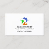 手作りカラフルツールのホーム画家 名刺 (裏面)