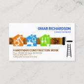 手作りカラフルツールのホーム画家 名刺 (正面)