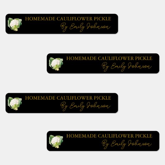 手作りカリフラワー漬物薄いラベル ラベル (グループ)