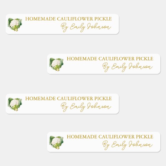 手作りカリフラワー漬物薄いラベル ラベル (グループ)
