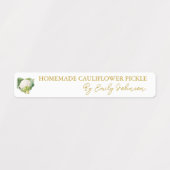 手作りカリフラワー漬物薄いラベル ラベル (デザイン1)