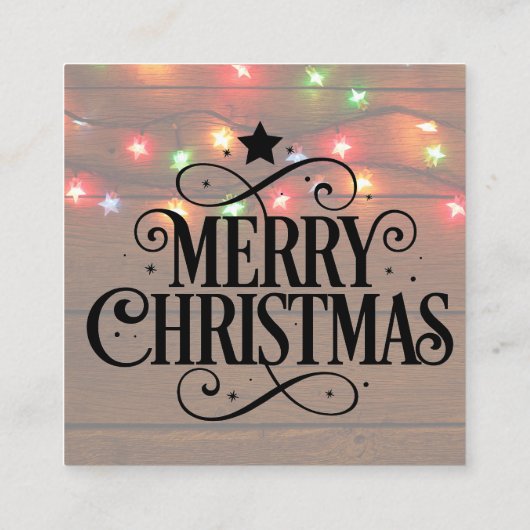 手作りカード用カードインサートクリスマス スクエア名刺 (裏面)