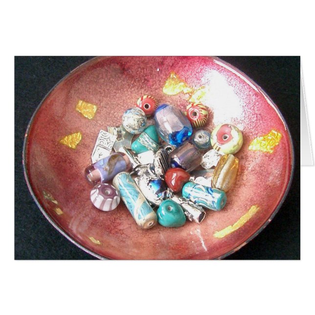 手作りガラスビーズ (正面横)