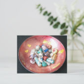 手作りガラスビーズ ポストカード (スタンド正面)