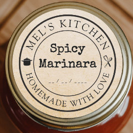 手作りキッチンカスタム製品の包装クラフト ラウンドシール