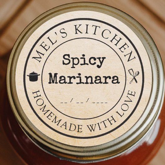 手作りキッチンカスタム製品の包装クラフト ラウンドシール