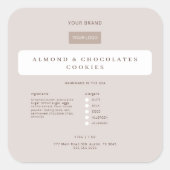 手作りキャンディーズ食品ラベル |ホームベーカリーブランディング スクエアシール (正面)