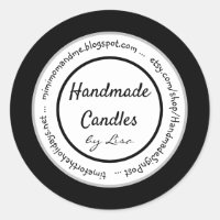 手作りキャンドルのラベル