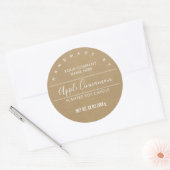 手作りキャンドルクラフト紙ルック製品ラベル ラウンドシール (封筒)