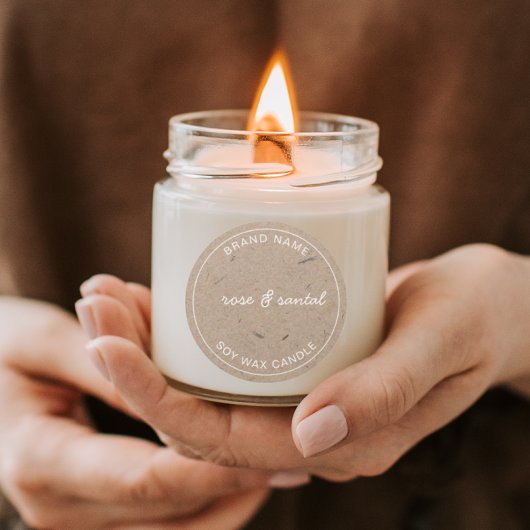 手作りキャンドルラベルシンプルモダンKraft ラウンドシール