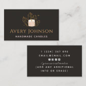 手作りキャンドル水晶ジェムストンソーシャルメディア 名刺 (正面/裏面)