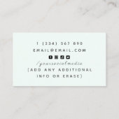 手作りキャンドル水晶ジェムストーンSNSバス 名刺 (裏面)