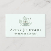 手作りキャンドル水晶ジェムストーンSNSバス 名刺 (正面)