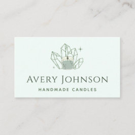 手作りキャンドル水晶ジェムストーンSNSバス 名刺