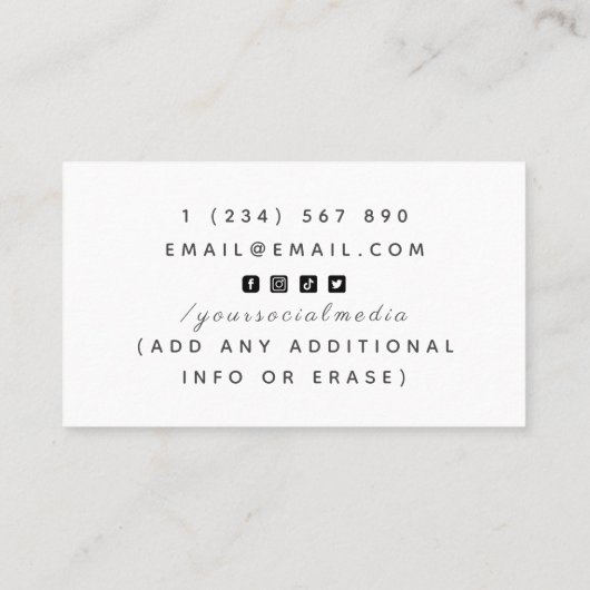 手作りキャンドル水晶ジェムストーンSNSバス 名刺 (裏面)