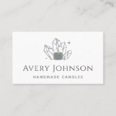 手作りキャンドル水晶ジェムストーンSNSバス 名刺 (正面)