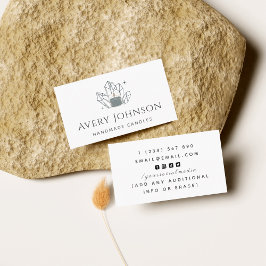 手作りキャンドル水晶ジェムストーンSNSバス 名刺