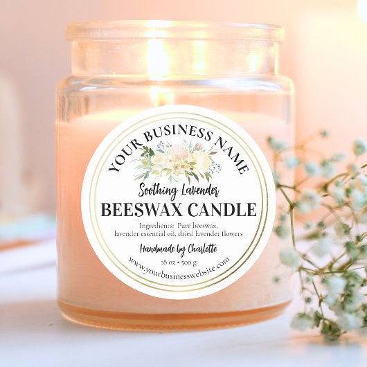 手作りキャンドル製品ジャーススモールビジネス ラウンドシール