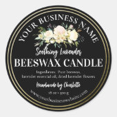 手作りキャンドル製品ジャーススモールビジネス ラウンドシール (正面)