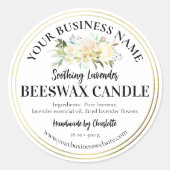 手作りキャンドル製品ジャーススモールビジネス ラウンドシール (正面)