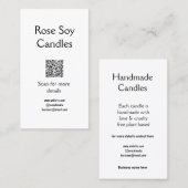 手作りキャンドル連絡を詳細追加ビジネスq r 名刺 (正面/裏面)