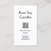 手作りキャンドル連絡を詳細追加ビジネスq r 名刺 (正面)