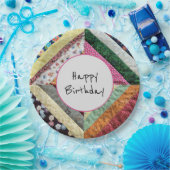 手作りキルトパターンバースデーパーティー ペーパープレート (パーティー)