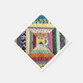 手作りキルトパターン スタンダードカクテルナプキン (角)