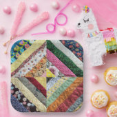 手作りキルトパターン ペーパープレート (パーティー)