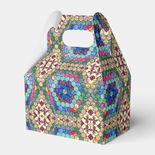 手作りキルト フェイバーボックス (正面サイド)