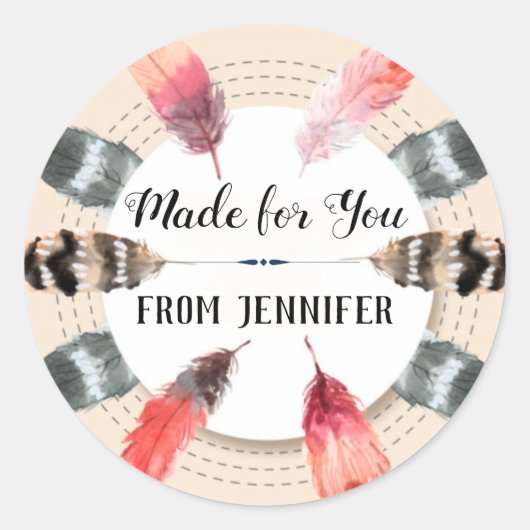 手作りギフトクッキーの扱い ラウンドシール (正面)