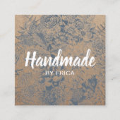 手作りギフトヴィンテージフローラ素朴クラフト スクエア名刺 (正面)