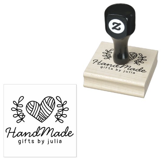 手作りギフト愛素朴ハートロゴパッケージ ラバースタンプ (押印)