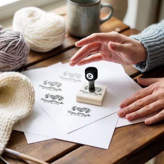 手作りギフト愛素朴ハートロゴパッケージ ラバースタンプ