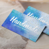 手作りギフト金ゴールドエレガント紙吹雪水彩 名刺