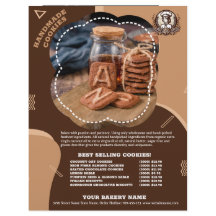 手作りクッキーのメニュー販促チラシ