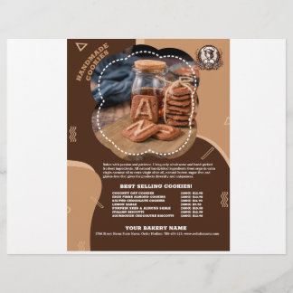手作りクッキーのメニュー販促チラシ チラシ