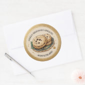 手作りクッキーのラベルステッカー ラウンドシール (封筒)