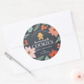 手作りクッキーフローラシャルボードホリデイ ラウンドシール (封筒)