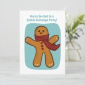 手作りクッキー交換パーティーホリデイ編集可能 招待状 (スタンド正面)