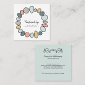 手作りクラフターエッツィアーティザン素朴スクエアモダン スクエア名刺 (正面/裏面)