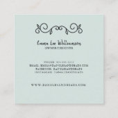 手作りクラフターエッツィアーティザン素朴スクエアモダン スクエア名刺 (裏面)