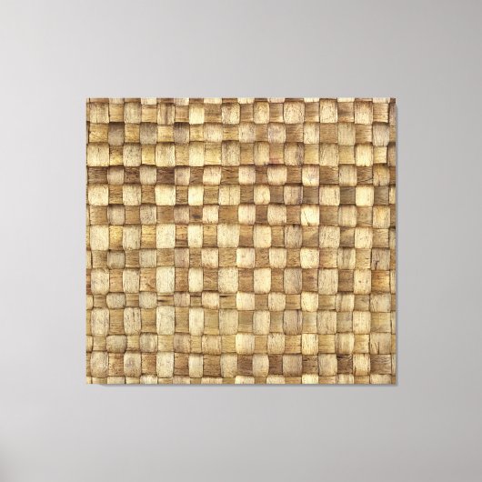手作りクラフトバスケット継ぎ目のないテクスチャ キャンバスプリント (正面)