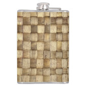 手作りクラフトバスケット継ぎ目のないテクスチャ フラスク (裏面)