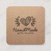 手作りクラフトモダンクラフト紙素朴 コーリングカード (正面)