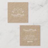 手作りクラフトモダンクラフト紙素朴 コーリングカード (正面/裏面)