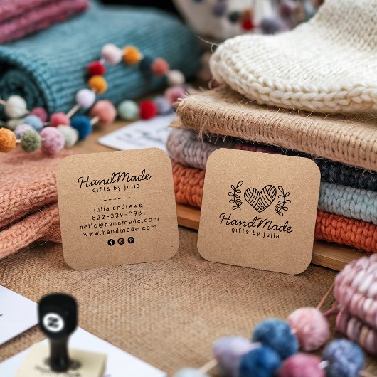 手作りクラフトモダンクラフト紙素朴 コーリングカード