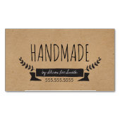 手作りクラフ素朴ト マグネット名刺 (正面)