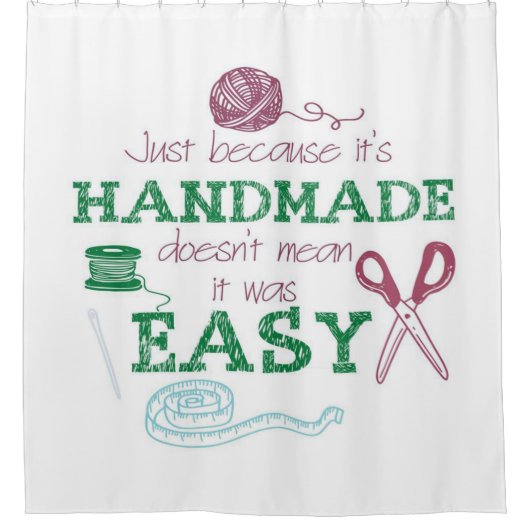 手作りクロシェのオーナーギフト|かわいい素敵な誕生日 シャワーカーテン (正面)